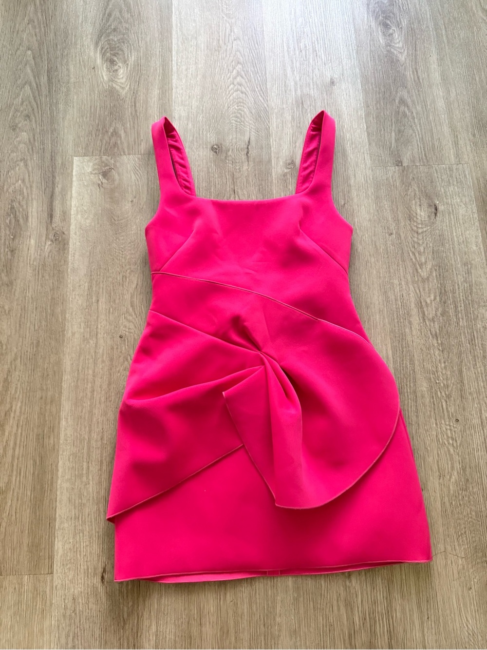 acler rawson pink draped square neck mini dress size XS NEW